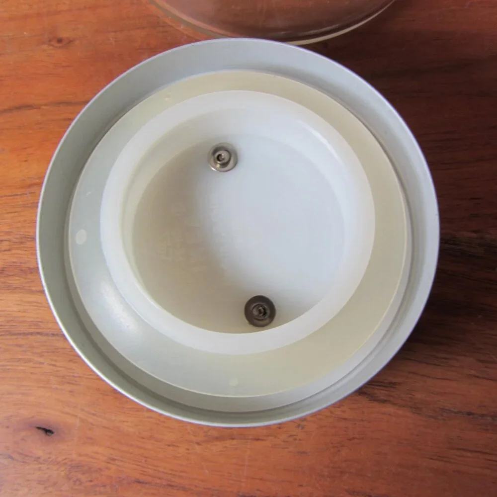 glass storage container ikea with metal lid (H168)